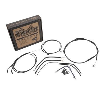 Burly Brand Cable Kits for Sportsters with 8 tall Bars" Black - B30-1130