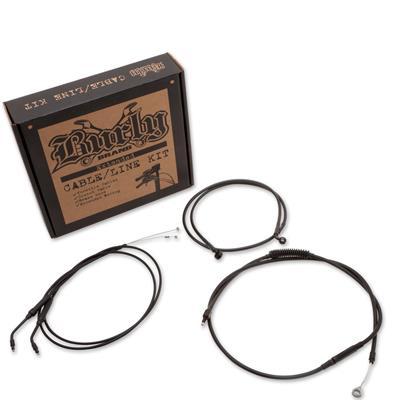 Burly Brand Cable Kits for Sportsters with 8 tall Bars" Black - B30-1138