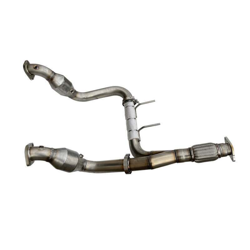 SPD 3" 304 Stainless Steel Catted Downpipes (2021-2025 Ford Bronco 2.7L) - DP27BR22SS