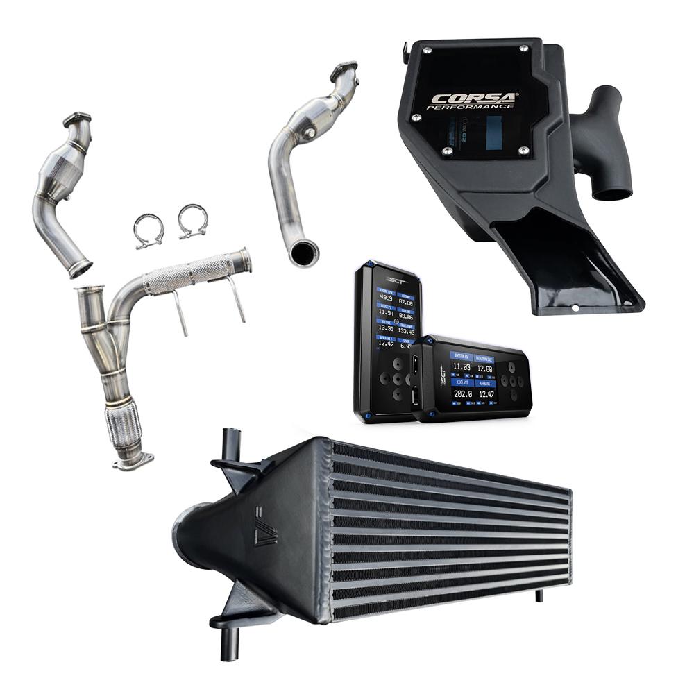 Stage 3 Power Pack - Intake, Intercooler, Downpipes and SCT BDX Performance Programmer with Custom Tune (2021-2025 Bronco 2.7L)