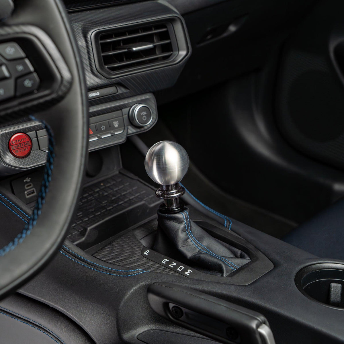 Billetworkz Shift Knob - Titanium Brushed - Automatic Transmission (2015-2025 Mustang)