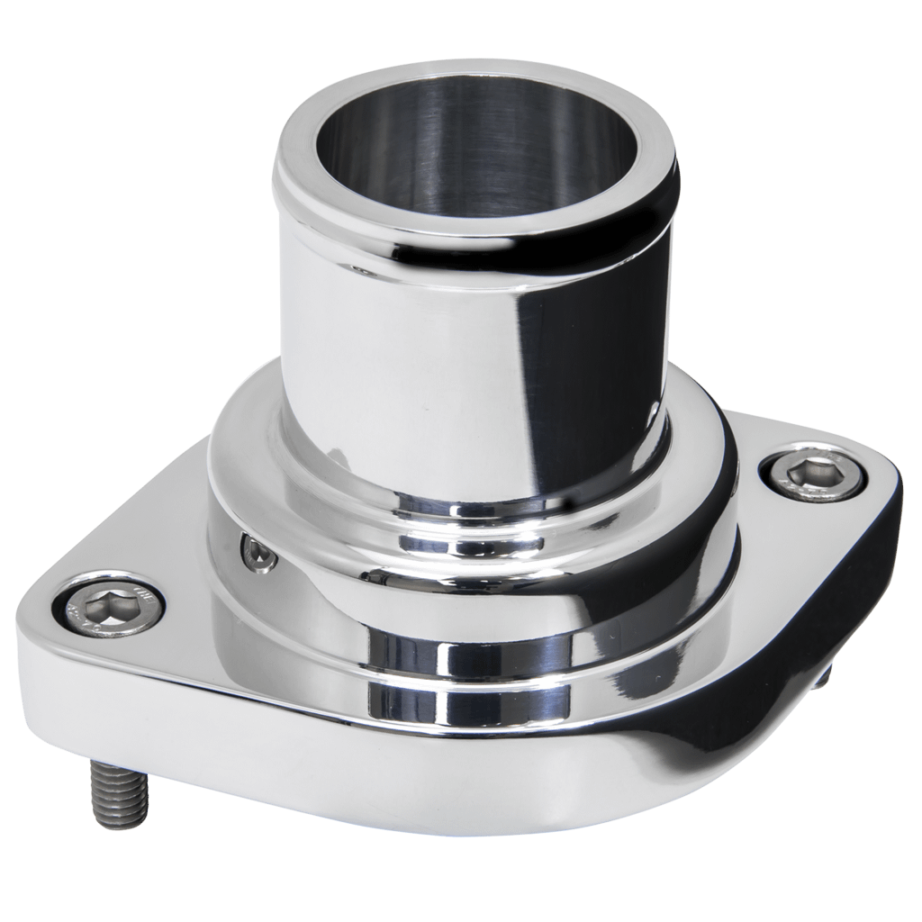 Billet Specialties 90135 LS Thermostat Housings Straight Out - Polished (2010+ LS Series Crate Motors)