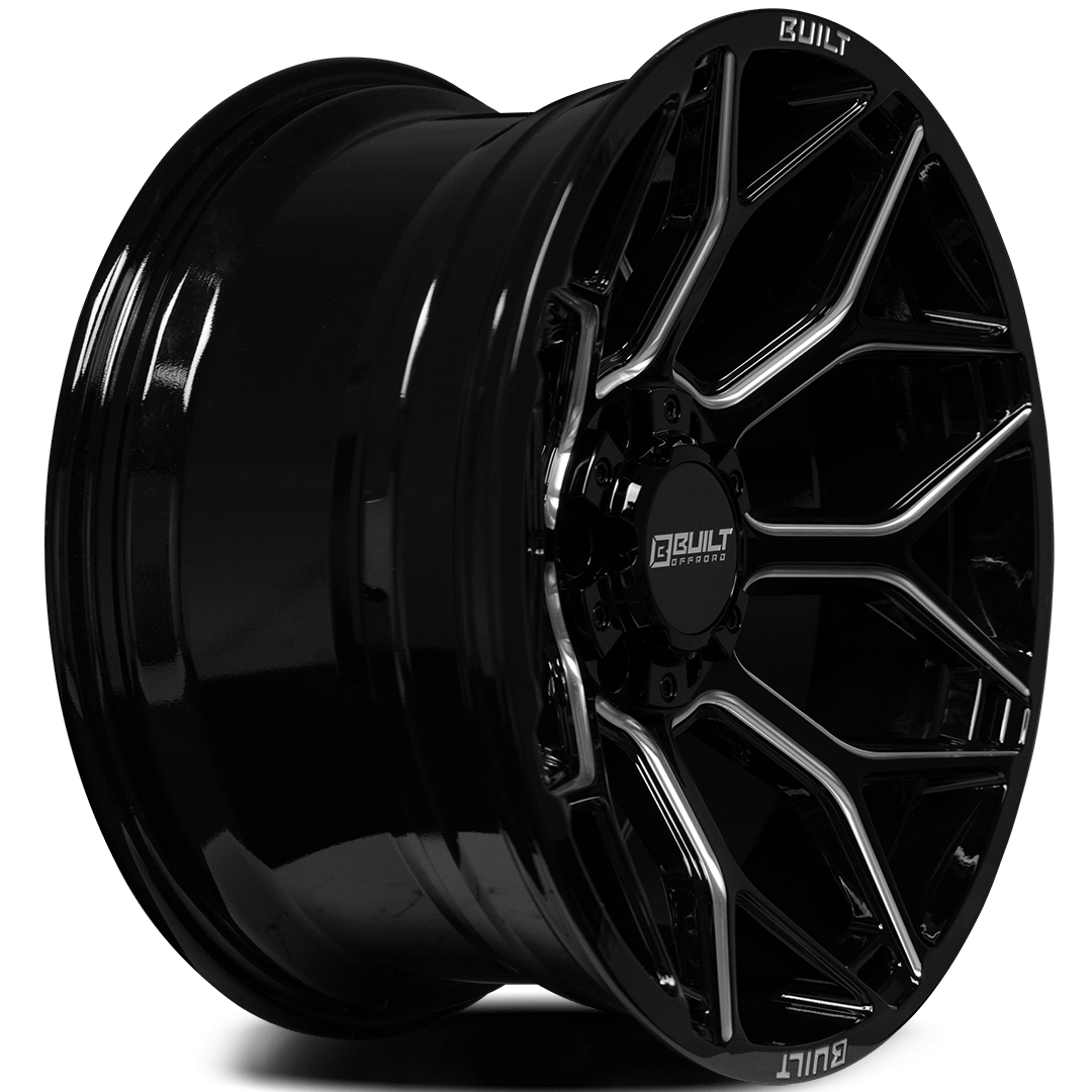 Built Off-Road BTO-4 Wheel - 20x10, 5x127-5x139, Gloss Black Milled - 201010H-19BT04BM