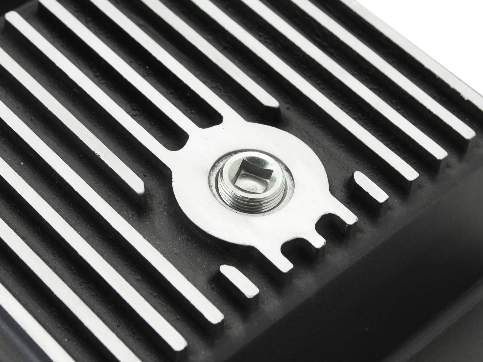 aFe POWER Transmission Pan Black w/ Machined Fins - 46-70172