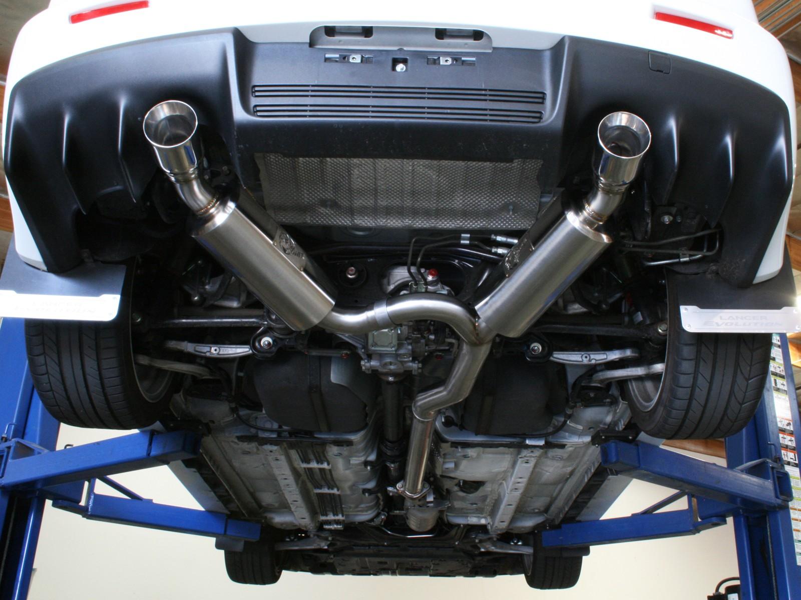 AFE Takeda 3 IN to 2-1/2 IN 304 Stainless Steel Cat-Back Exhaust w/ Polished Tips - 49-36701