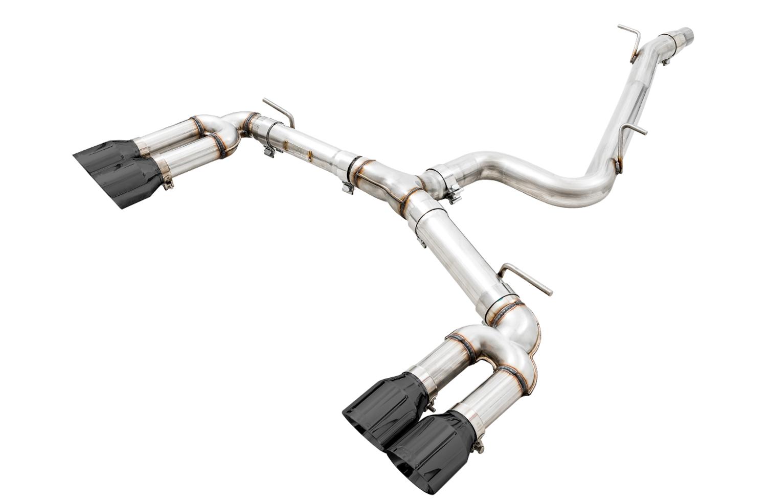 AWE Track Edition Exhaust for Audi 8V S3 - Diamond Black Tips, 102mm - 3015-43150