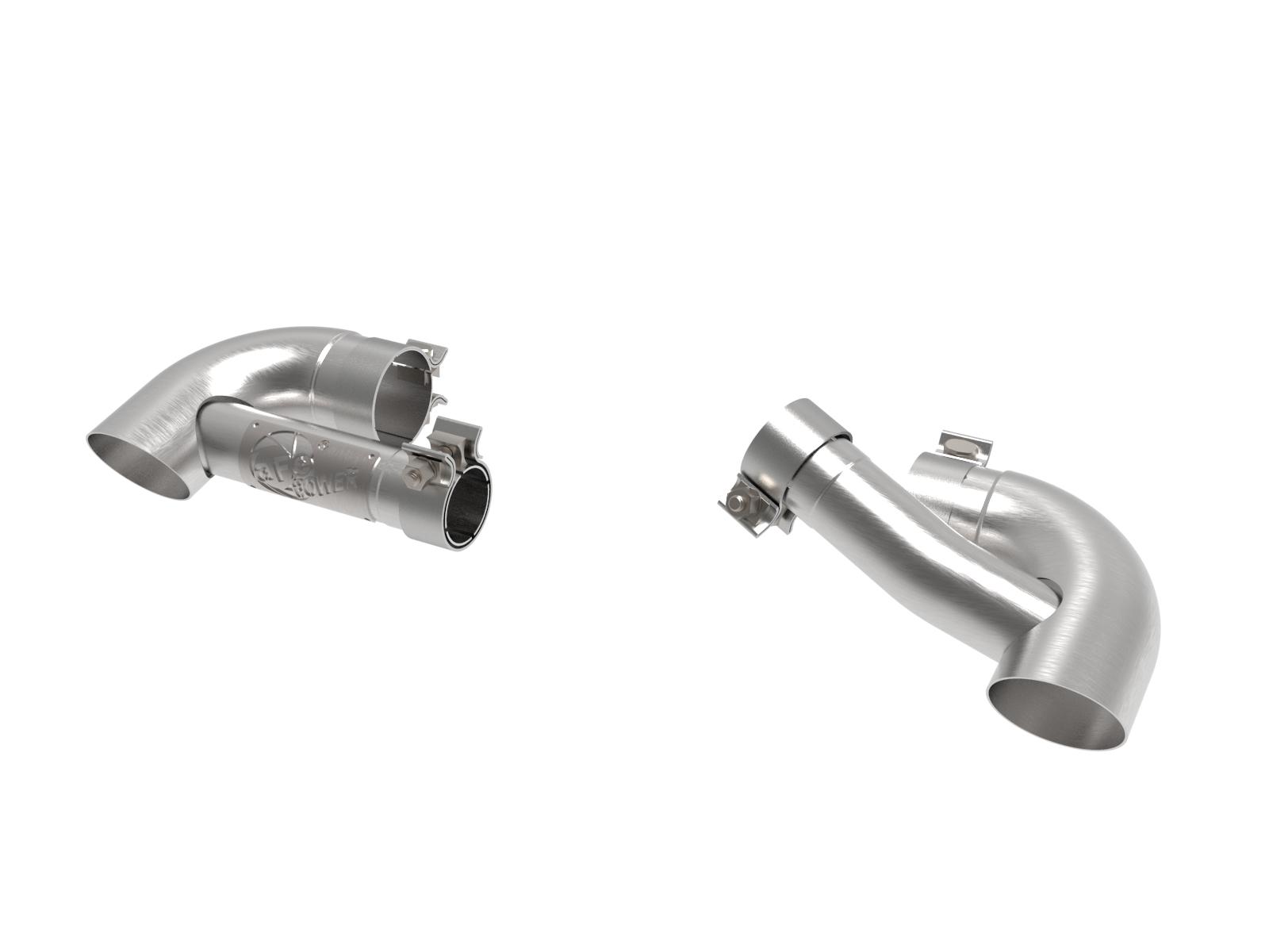 AFE MACH Force-Xp 304 Stainless Steel OE Replacement Exhaust Tips Brushed Jeep Wrangler 392 21-23 V8-6.4L (49C38102-H) - 49C38102-H