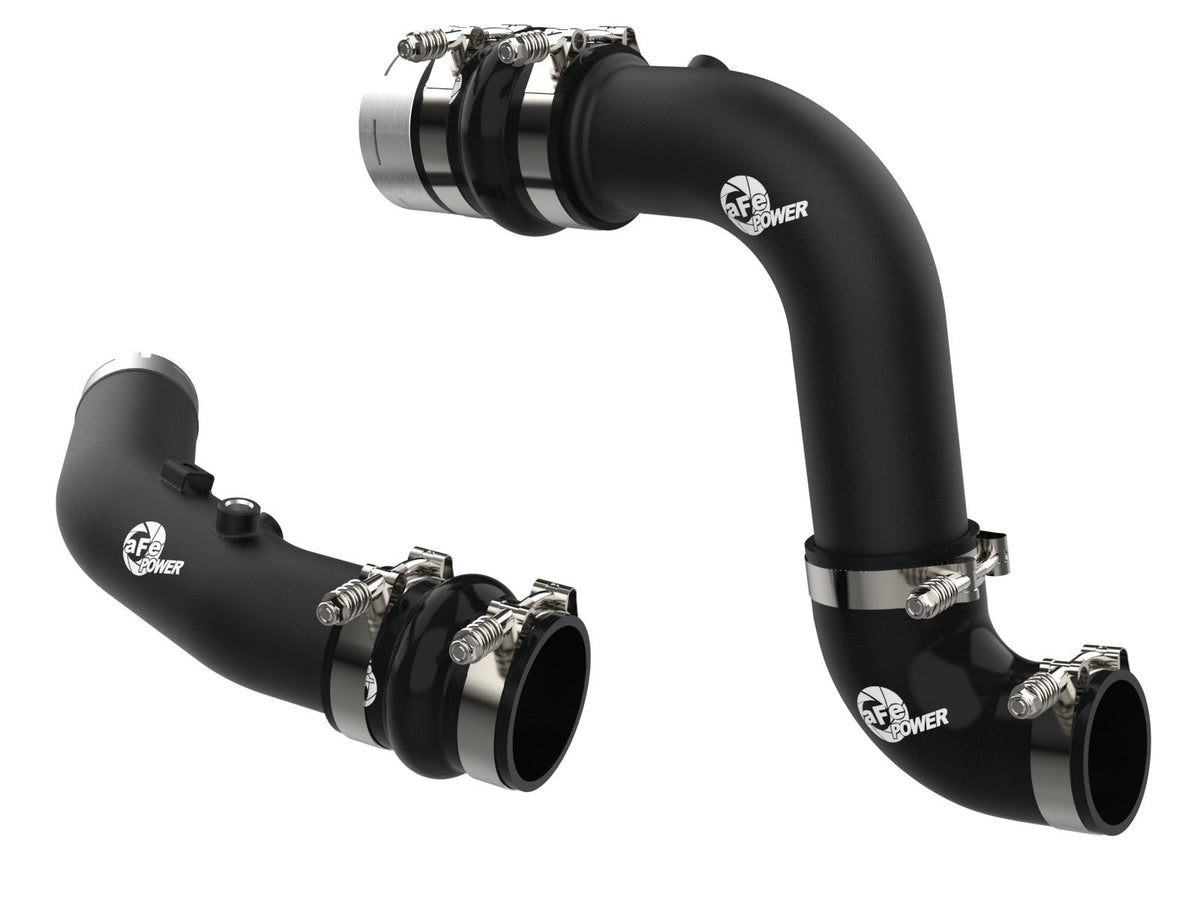 AFE BladeRunner 3 IN Aluminum Hot and Cold Charge Pipe Kit Black (2023-2024 F-250 Super Duty , F-350 Super Duty) - 46-20684-B