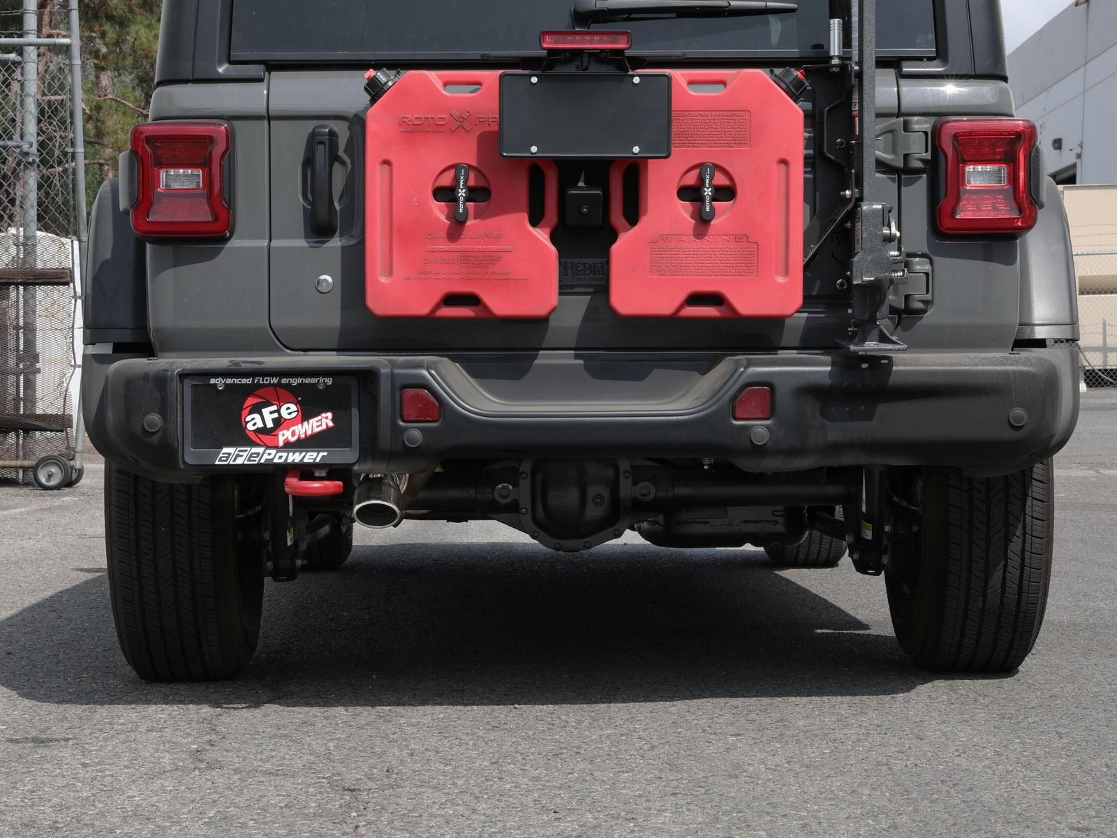 AFE Axle-Back Exhaust System (2018-2020 Jeep Wrangler L4-2.0L(t) / V6-3.6L) - 49-48070-1P