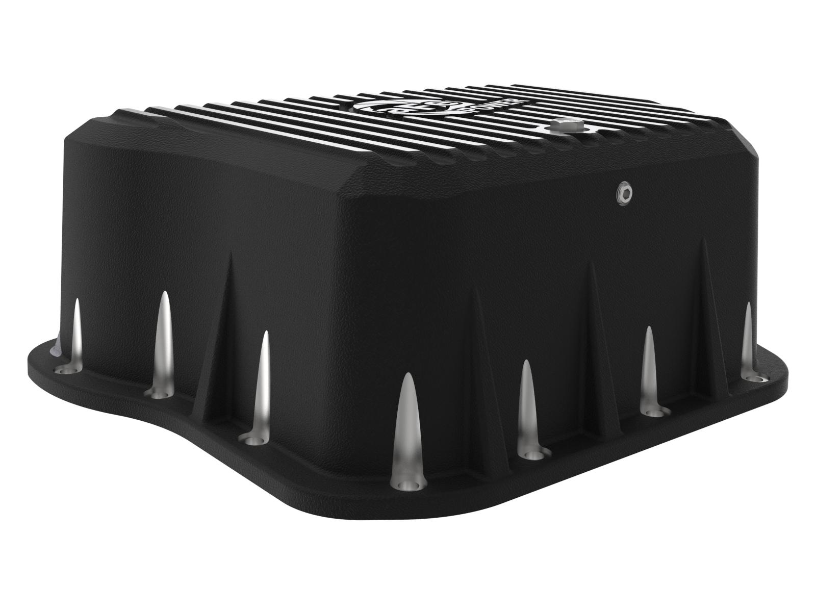 aFe POWER Transmission Pan Black w/ Machined Fins - 46-70052