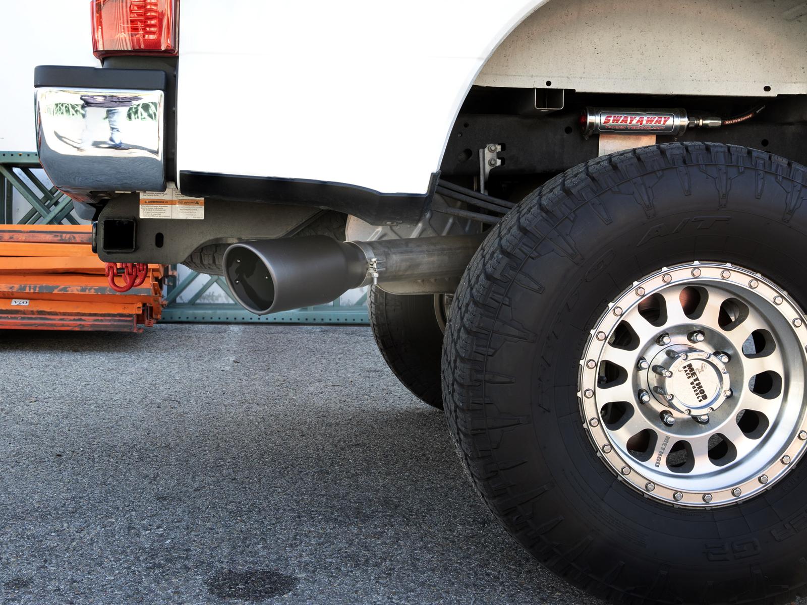 AFE MACH Force-Xp Cat-Back Exhaust System w/ Black Tip (2017-2021 F-250 Super Duty, F-250 Super Duty, F-350 Super Duty, F-350 Super Duty) - 49-43086-B