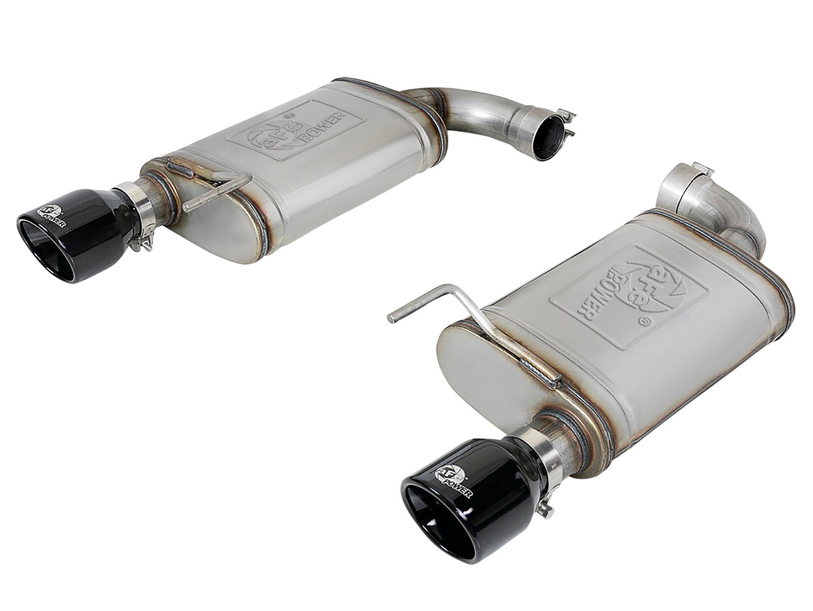 AFE 49-43105-B 2015-2017 Mustang GT 5.0L MACH Force-Xp 2-1/2" 409 Stainless Steel Axle-Back Exhaust System (Black Tips)