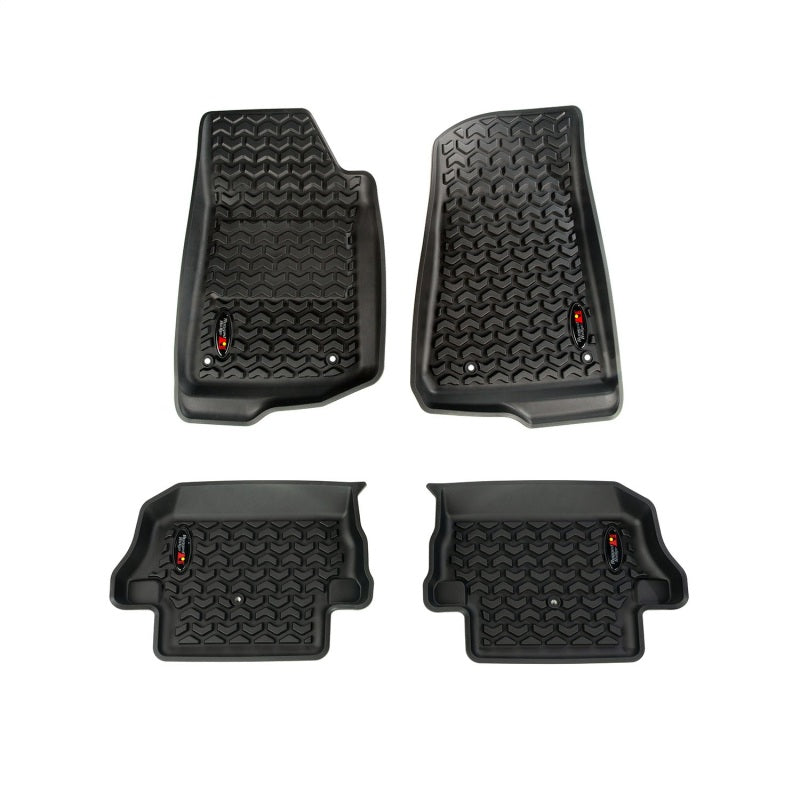 Rugged Ridge All Terrain Floor Liner Kit Front/Rear Black 18-20 Jeep Wrangler Jl 2 Dr - 12987.43
