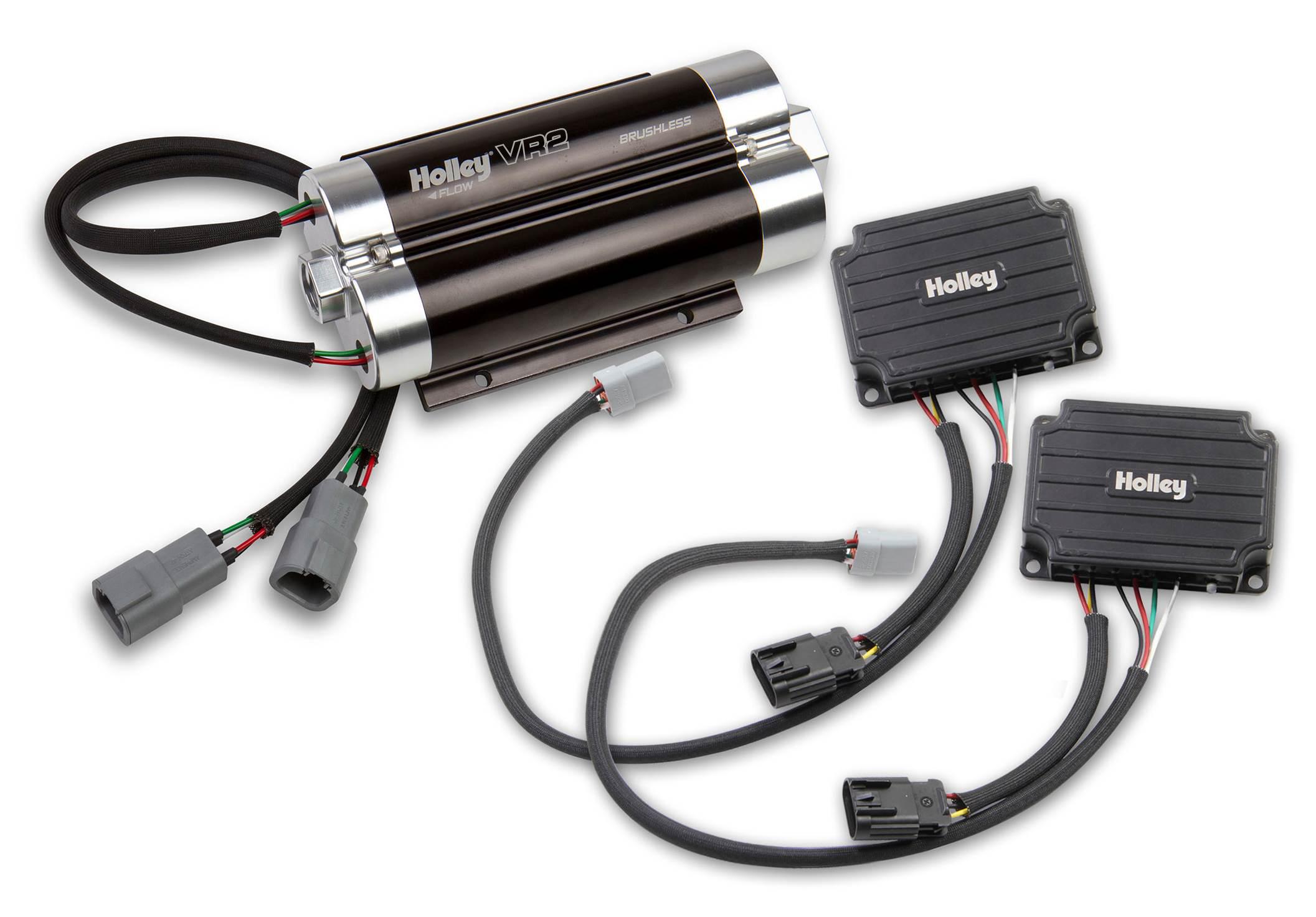Holley VR2 Brushless Fuel Pump w/Controller-Dual 10AN Inlet.  - 12-3000-2