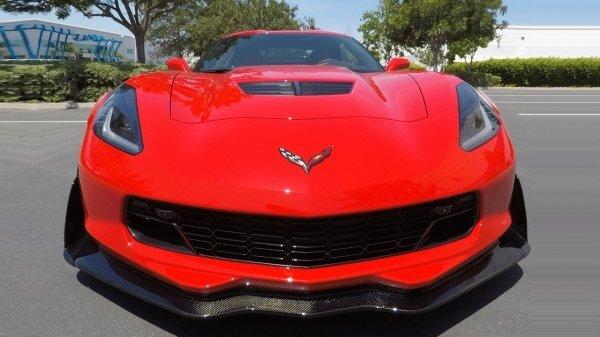 C7 Carbon C7Z-C7R-FS-CBF C7.R Style Carbon Flash Front Splitter (14-19 C7 Corvette)