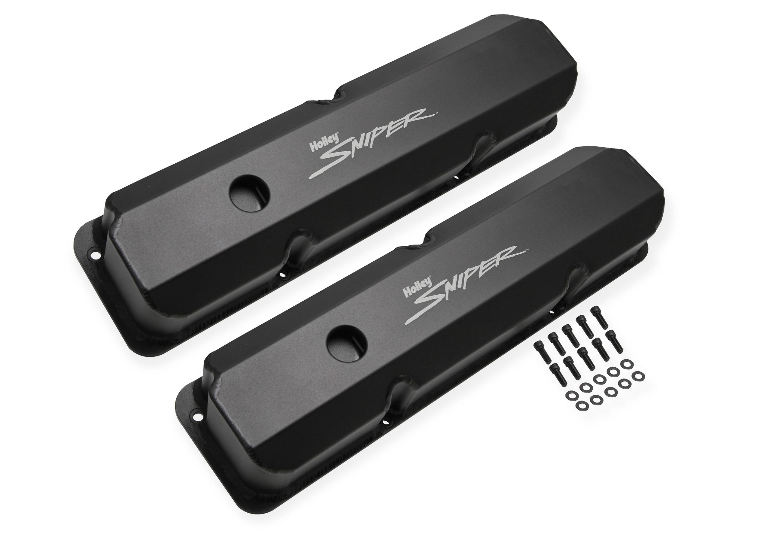 Holley Aluminum Valve Cover Set (1958-1976 F-350, Galaxie 500, GT40, 300, Custom, F-100, F-250, F-150, Custom 500, Del Rio Wagon, Fairlane, Galaxie, LTD, F-500, Club, Country Sedan, Country Squire, Courier Sedan Delivery, Custom 300, Mustang, Ranch Wagon,