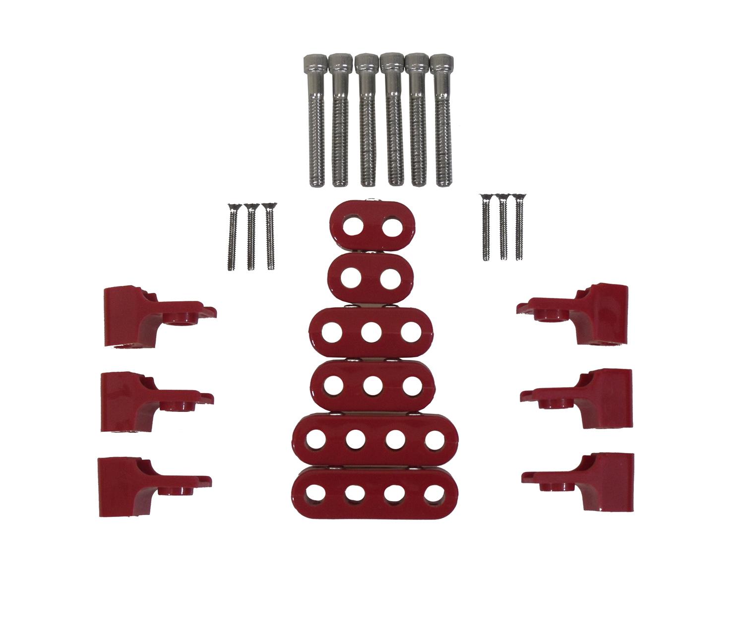 TAYLOR CABLE 7-8mm Horizontal Wire Loom Kit red  - 42520