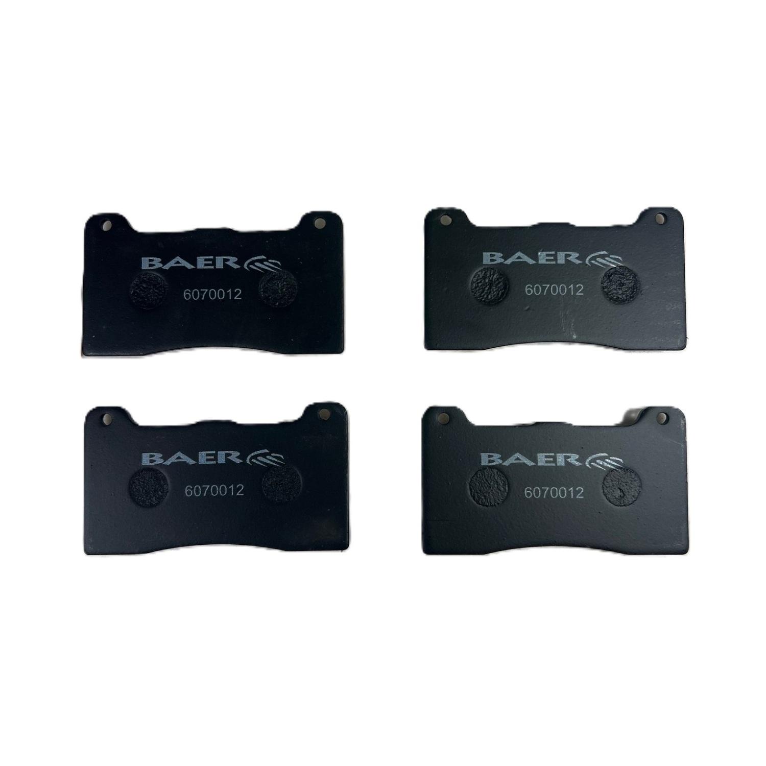 Baer 6070012 S4 4 Piston Caliper Replacement Pads (Street Compound)