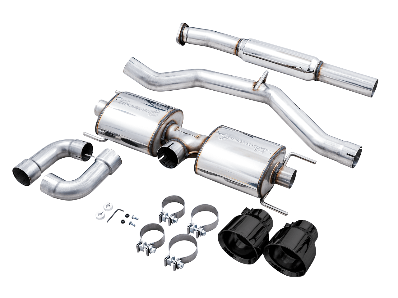 AWE Touring Edition Exhaust - Diamond Black Tips (2016-2023 Subaru BRZ / Toyota GR86 / Toyota 86) - 3015-33486