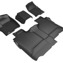 3D MAXpider 19-21 GMC Sierra Silverado Double/Crew Bench Seat Kagu 1st + 2nd Row Floormats - Black