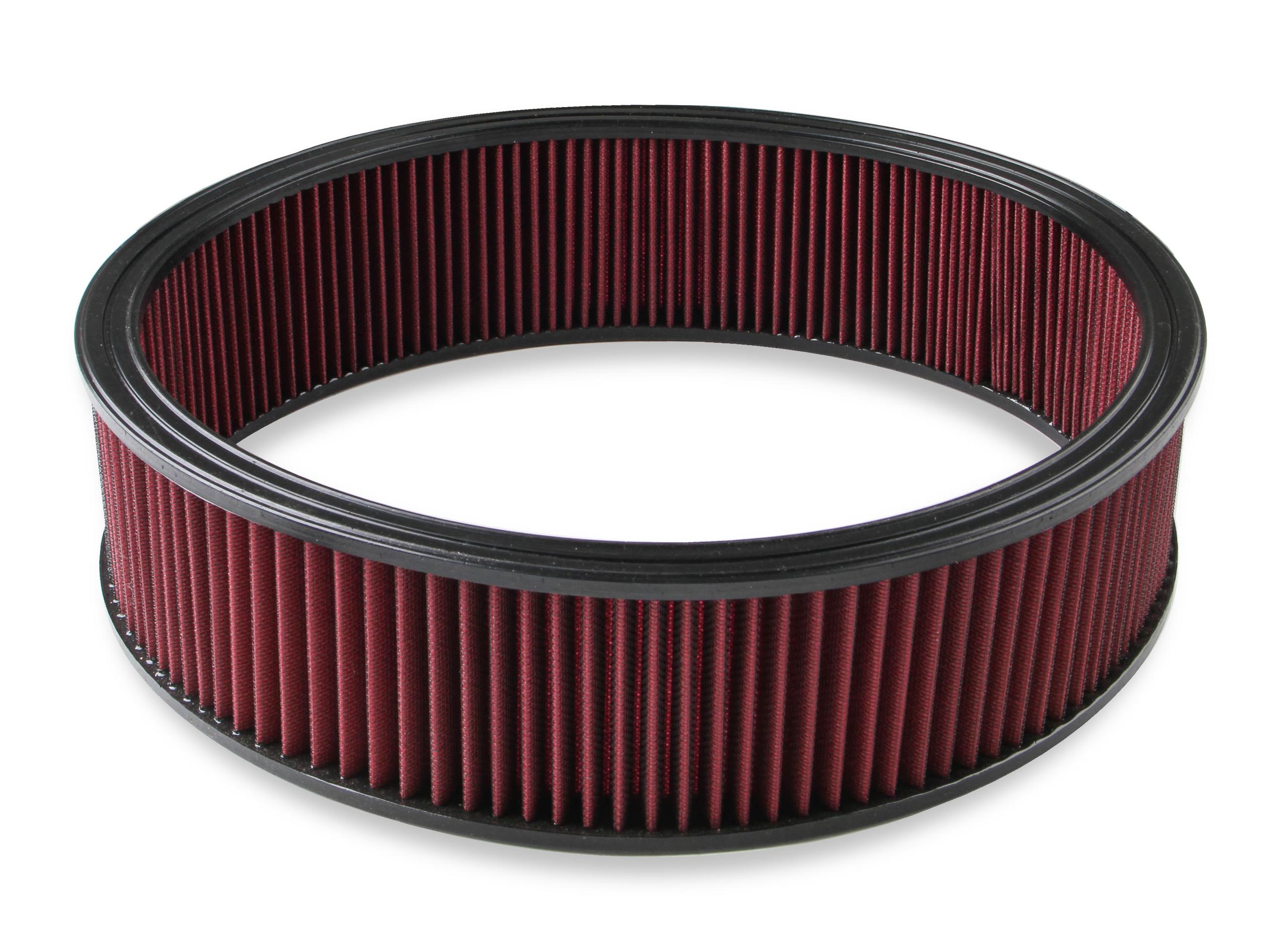 Holley Air Filter - Replacement - 16" x 4" - Red Washable Gauze Filter.  - 220-40