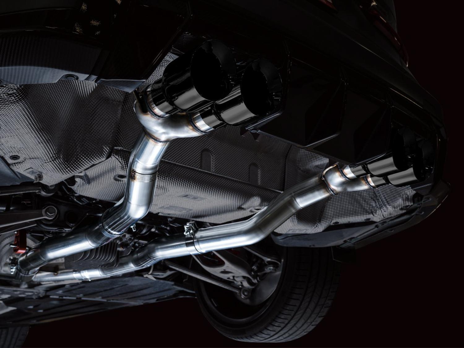 AWE Track Edition Catback Exhaust - Diamond Black Tips (2021+ BMW G8X M3 / M4) - 3020-42482