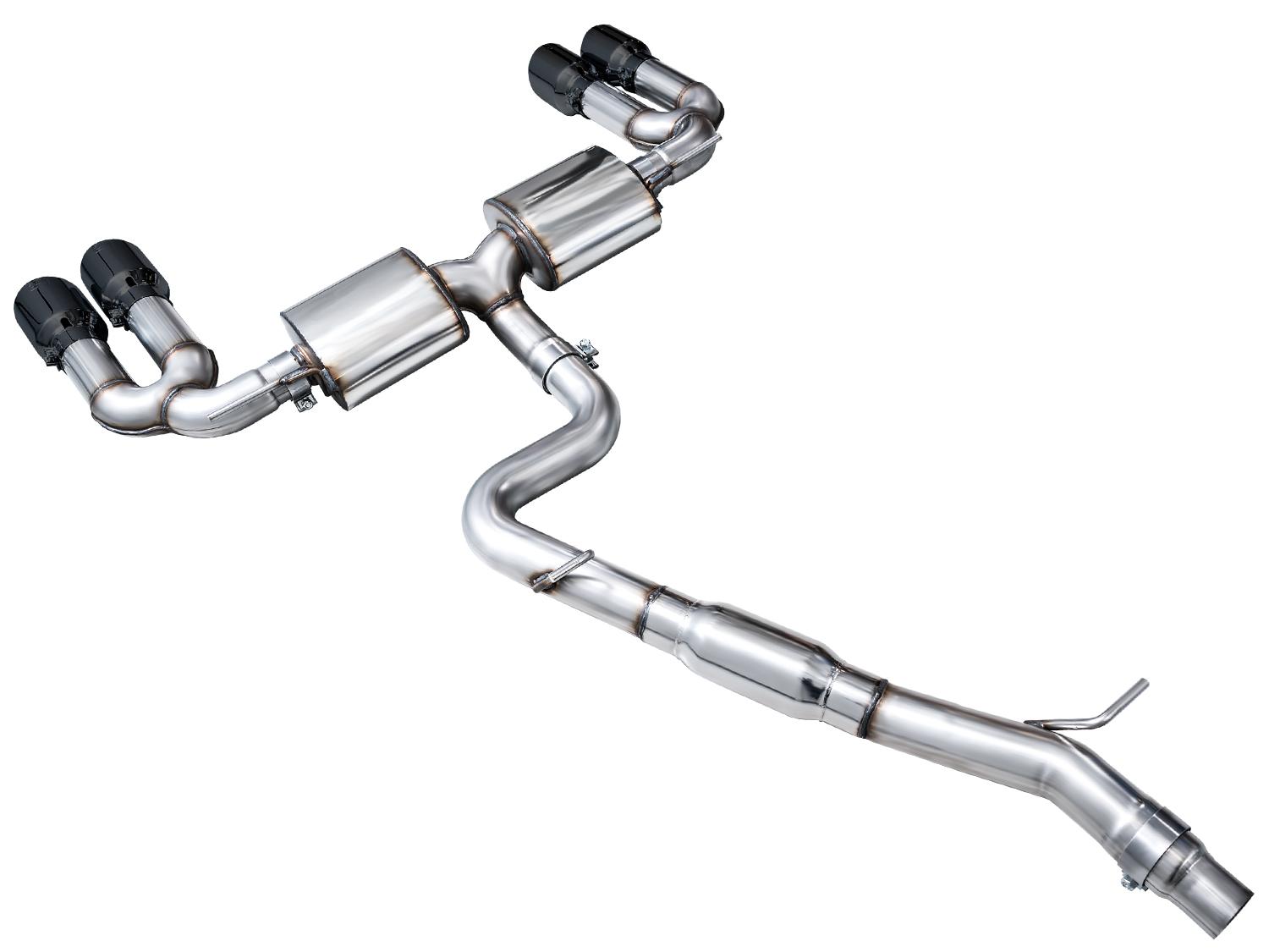 AWE Touring Edition Exhaust for Audi 8Y S3 - Diamond Black Tips - 3015-43897