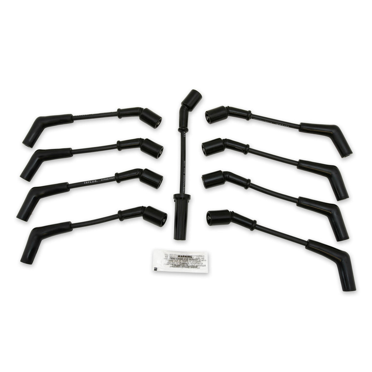 TAYLOR CABLE Streethunder custom 8 cyl 8in 135 black Spark Plug Wires - 51045