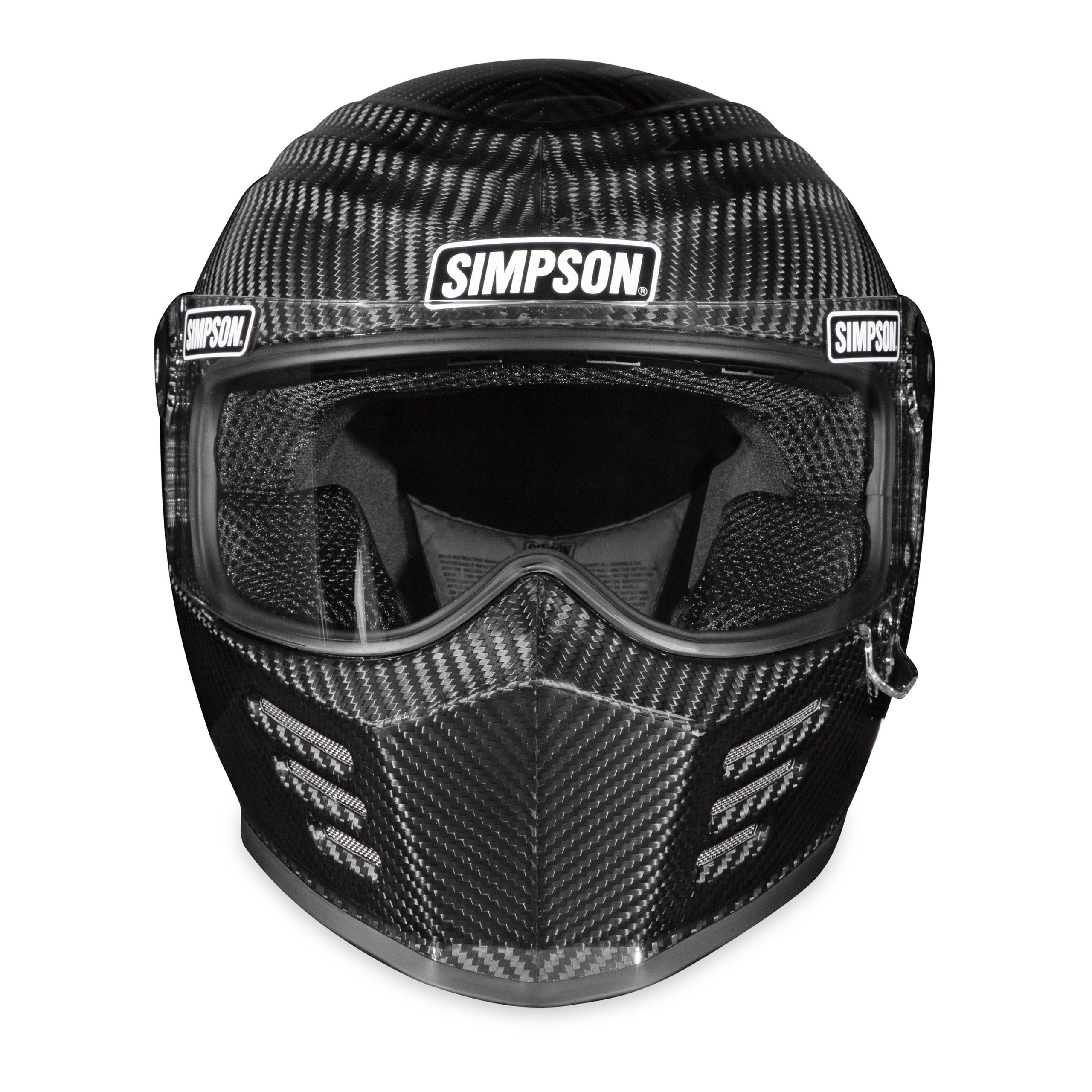 Simpson Racing Motorcycle Outlaw Bandit 3 Helmet - Carbon Fiber - OB3CXL