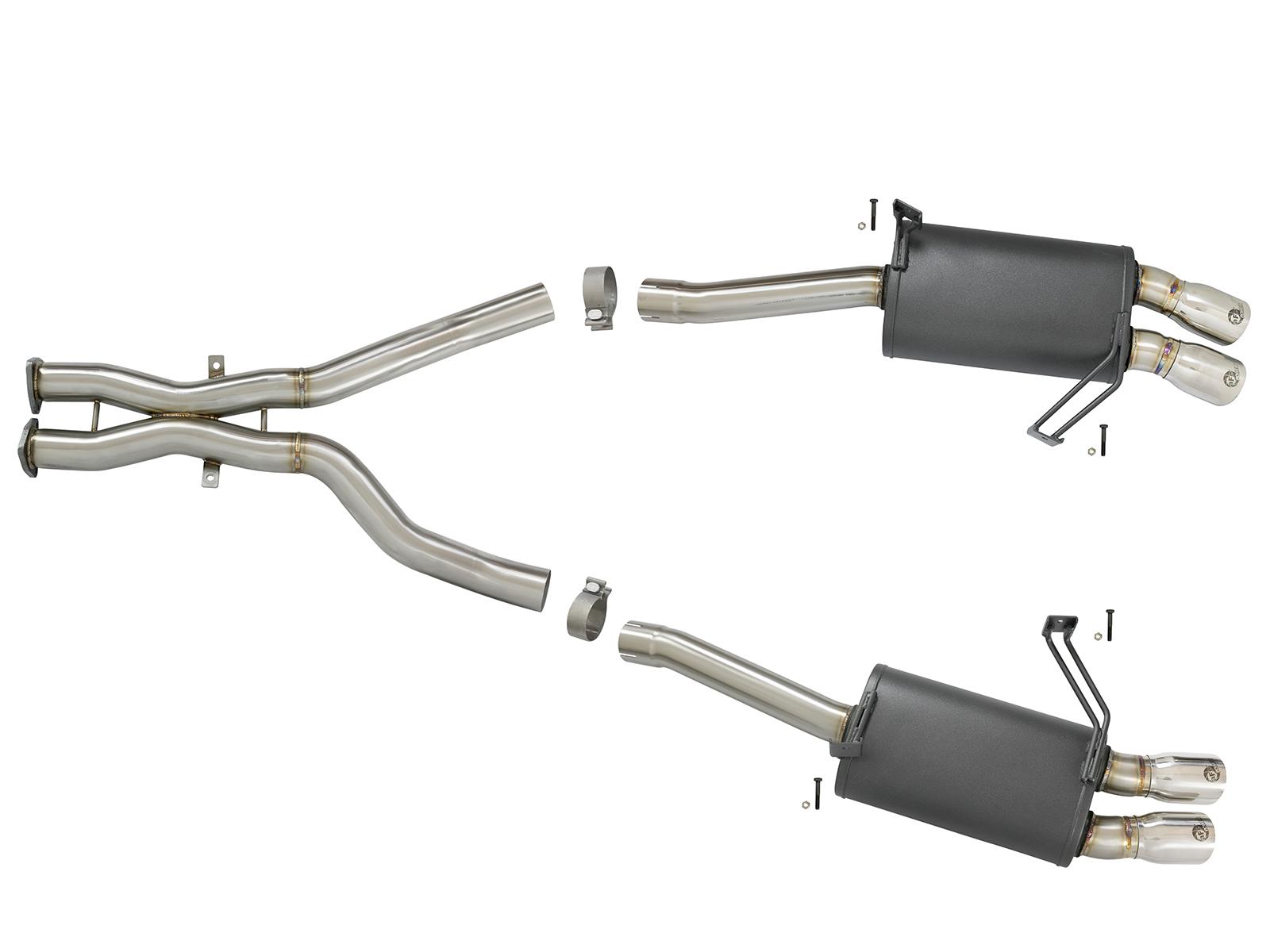 AFE MACH Force-Xp 2-1/2 in 304 Stainless Steel Cat-Back Exhaust w/Polished Tips (2006-2008 Z4, Z4) - 49-36339-P