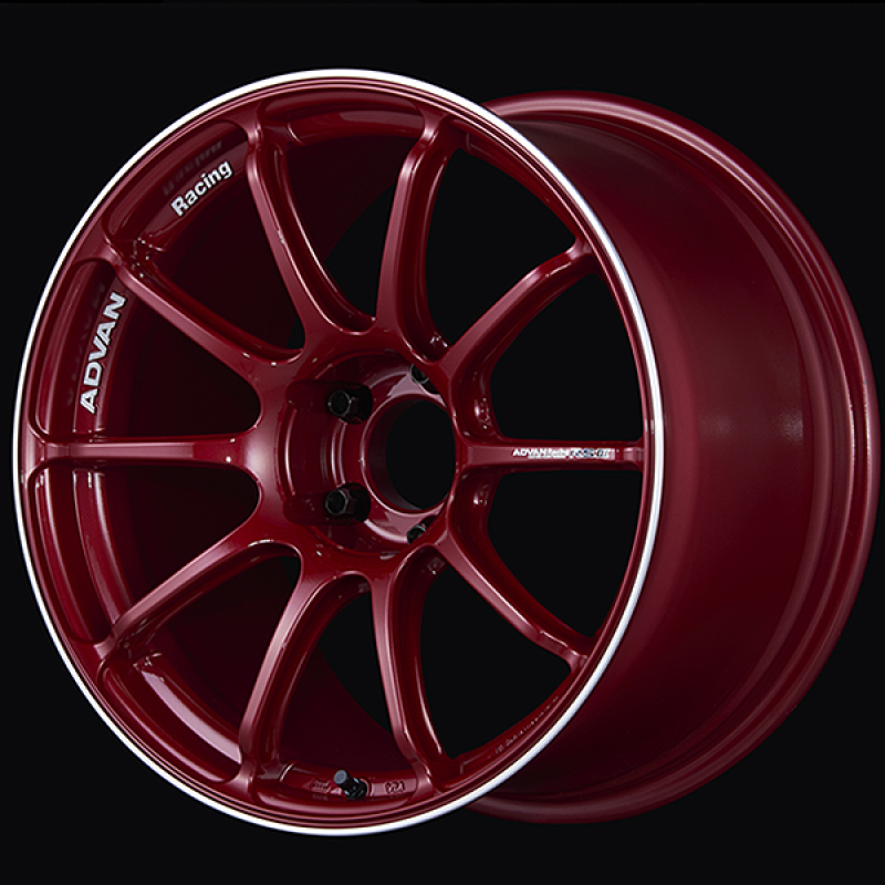 ADVAN RACING RSIII 18X7.5 +48 5-112 RACING CANDY RED & RING - YA38F48MCRR