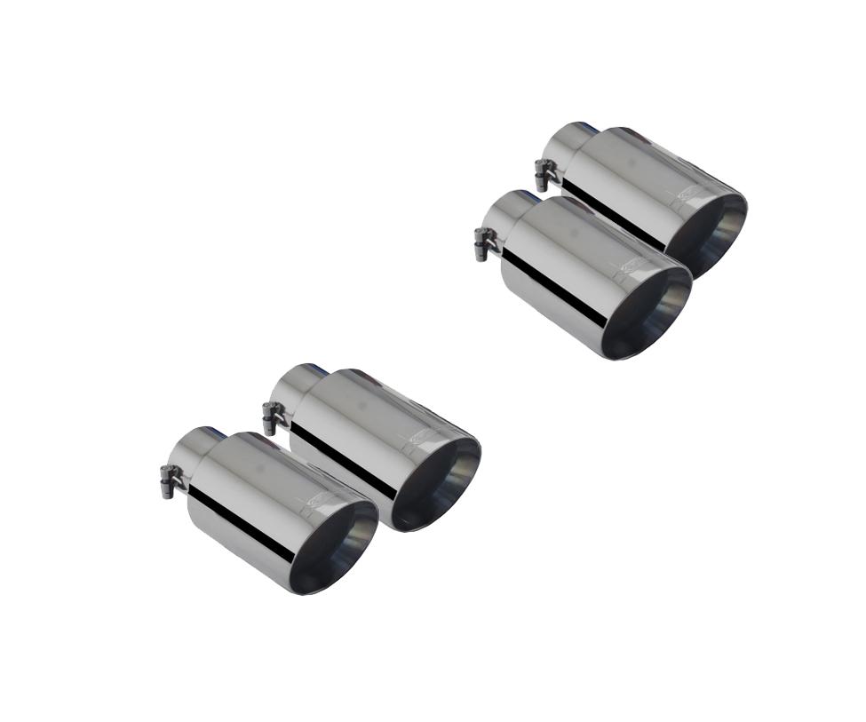 XForce Ford Mustang GT 2018-2023 Twin Quad Black Tip Option (twin 4 Inch Tips) - ES-FM18-BLACKTIP