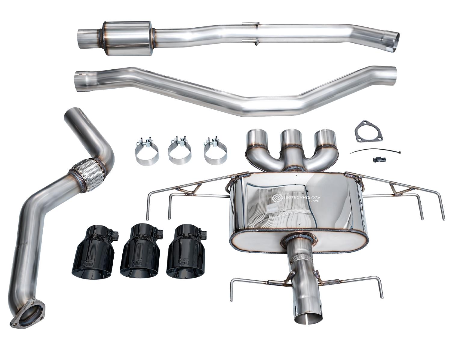 AWE Touring Edition Exhaust for DE5 Integra Type-S - Triple Diamond Black Tips - 3015-53335
