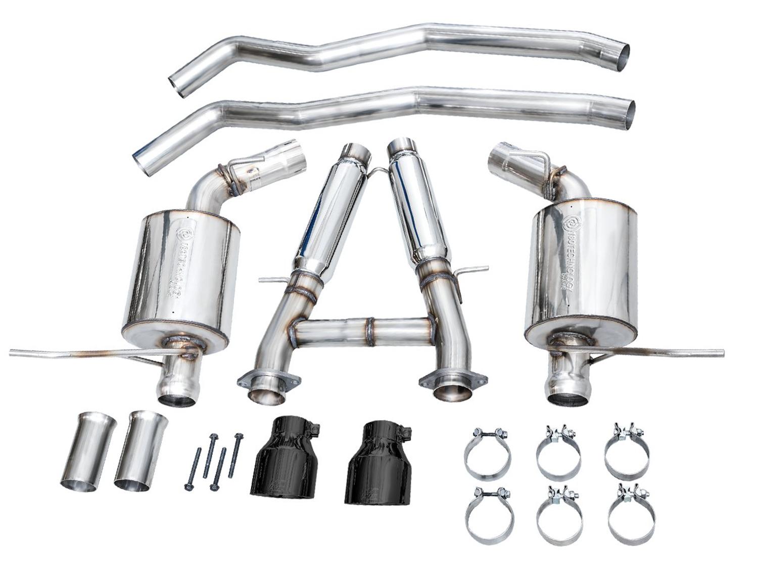 AWE Touring Edition Exhaust - Diamond Black Tips (2018-2023 Dodge Durango 6.4L / 6.2L SC) - 3015-33952