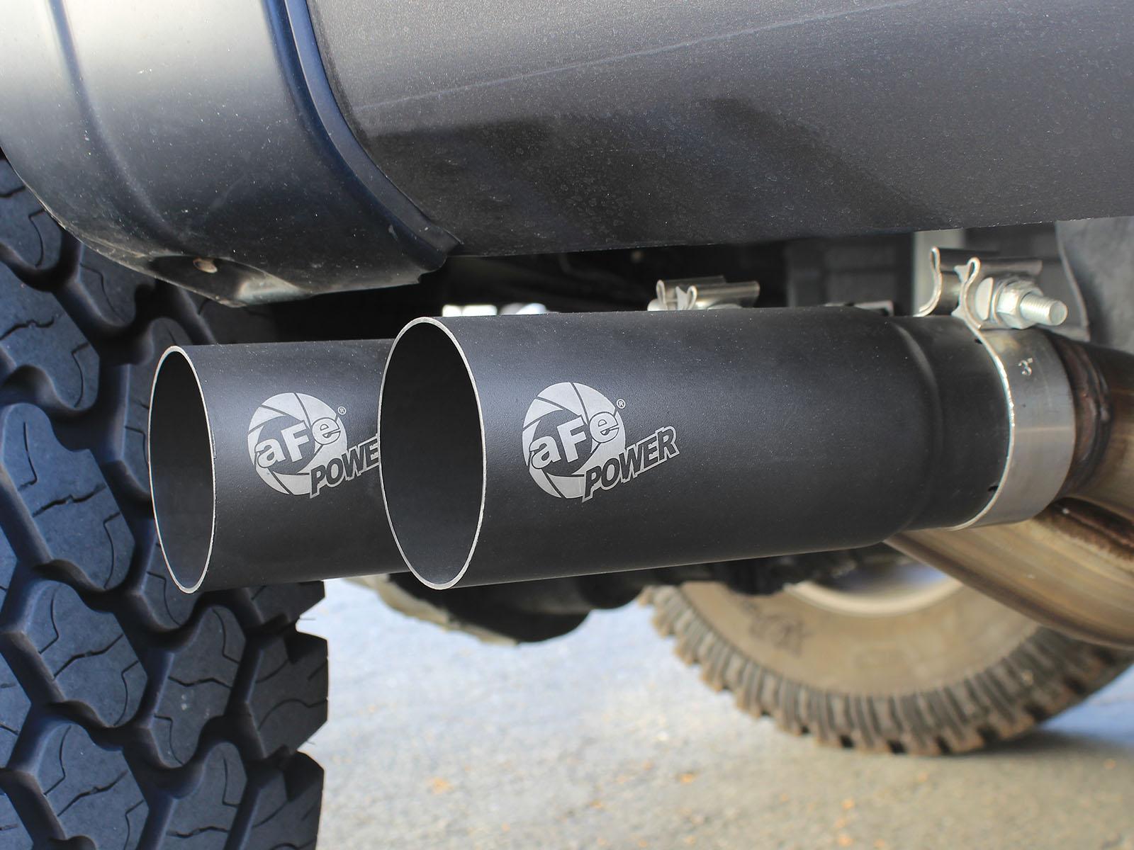 AFE Rebel Series 3 IN to 2-1/2 IN 409 Stainless Steel Cat-Back Exhaust w/ Black Tip (2011-2014 F-150) - 49-43078-B