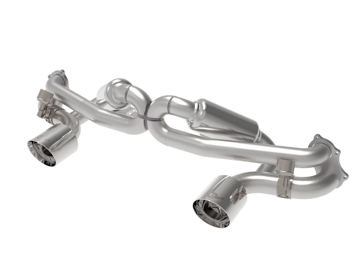 AFE MACH Force-Xp 2-1/2 IN 304 Stainless Steel Cat-Back Exhaust w/ Polished Tip (Porsche Cayman GT4 20-22 H6-4.0L) - 49-36443-P