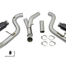 AFE Large Bore-HD 4 IN 409 Stainless Steel DPF-Back Exhaust System w/ Dual Black Tip (2016-2016 Silverado 2500 HD, Silverado 3500 HD, Sierra 2500 HD, Sierra 3500 HD) - 49-44080-B
