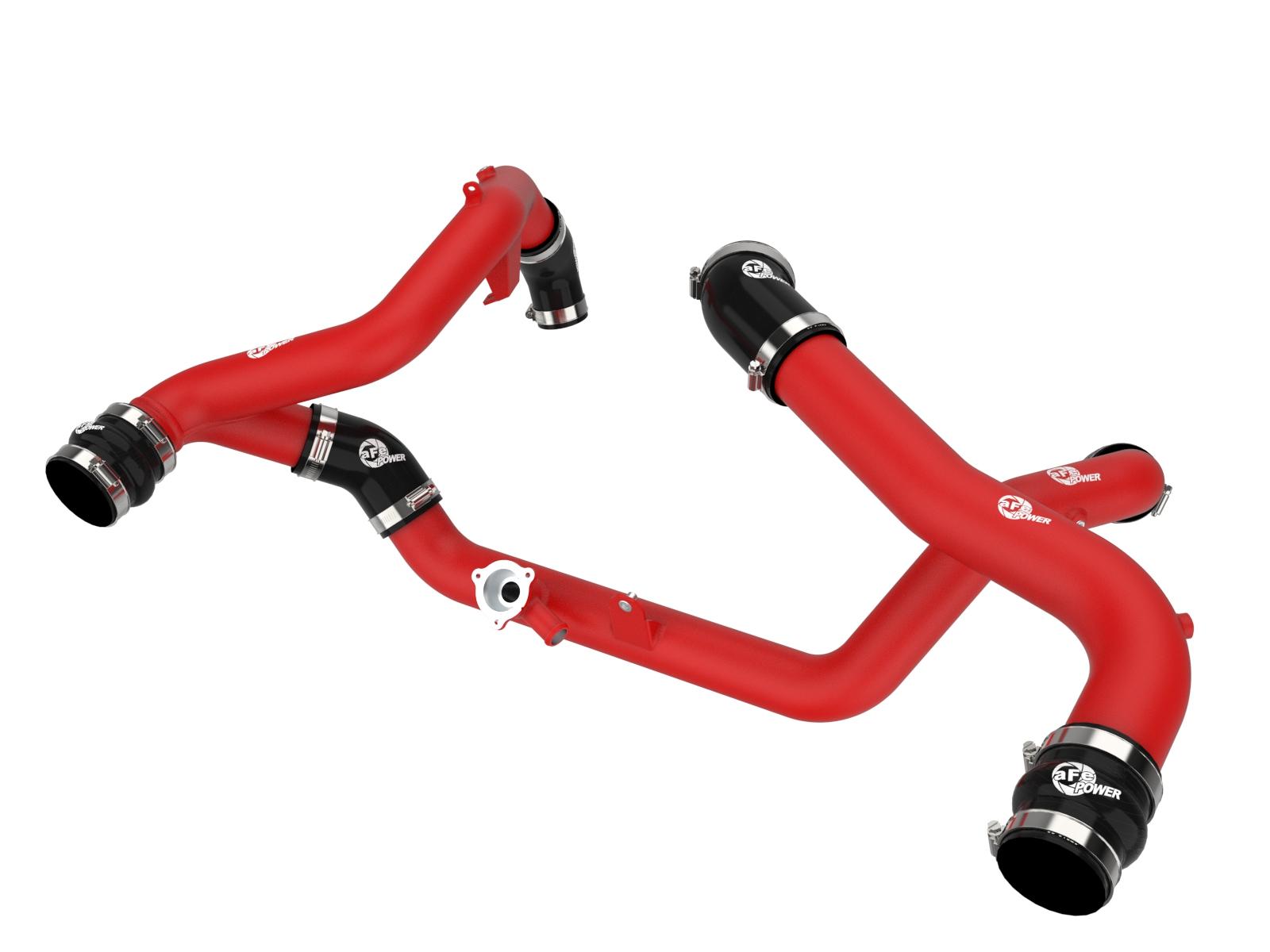 AFE BladeRunner 2-1/4 IN & 2-3/4 IN Aluminum Hot and Cold Charge Pipe Kit Red Ford Explorer ST 20-23 V6-3.0L (tt) - 46-20654-R