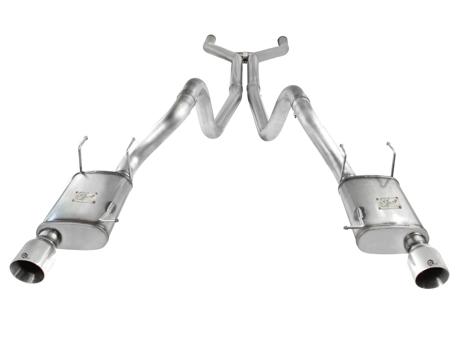 AFE MACH Force-Xp 3 IN 409 Stainless Steel Cat-Back Exhaust System w/Polished Tip (2011-2014 Mustang) - 49-43049-P