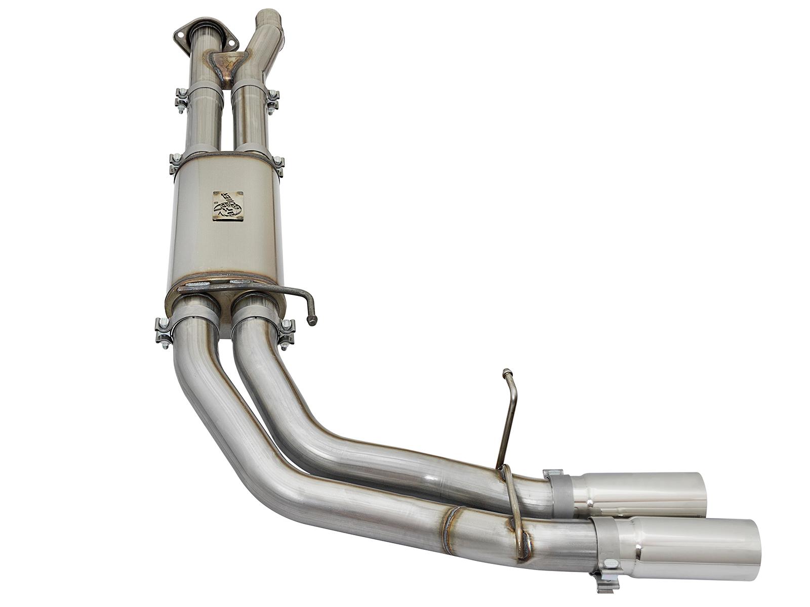 AFE Rebel Series 3 IN 409 Stainless Steel Cat-Back Exhaust System w/Polished Tip (2017-2020 F-150) - 49-43091-P