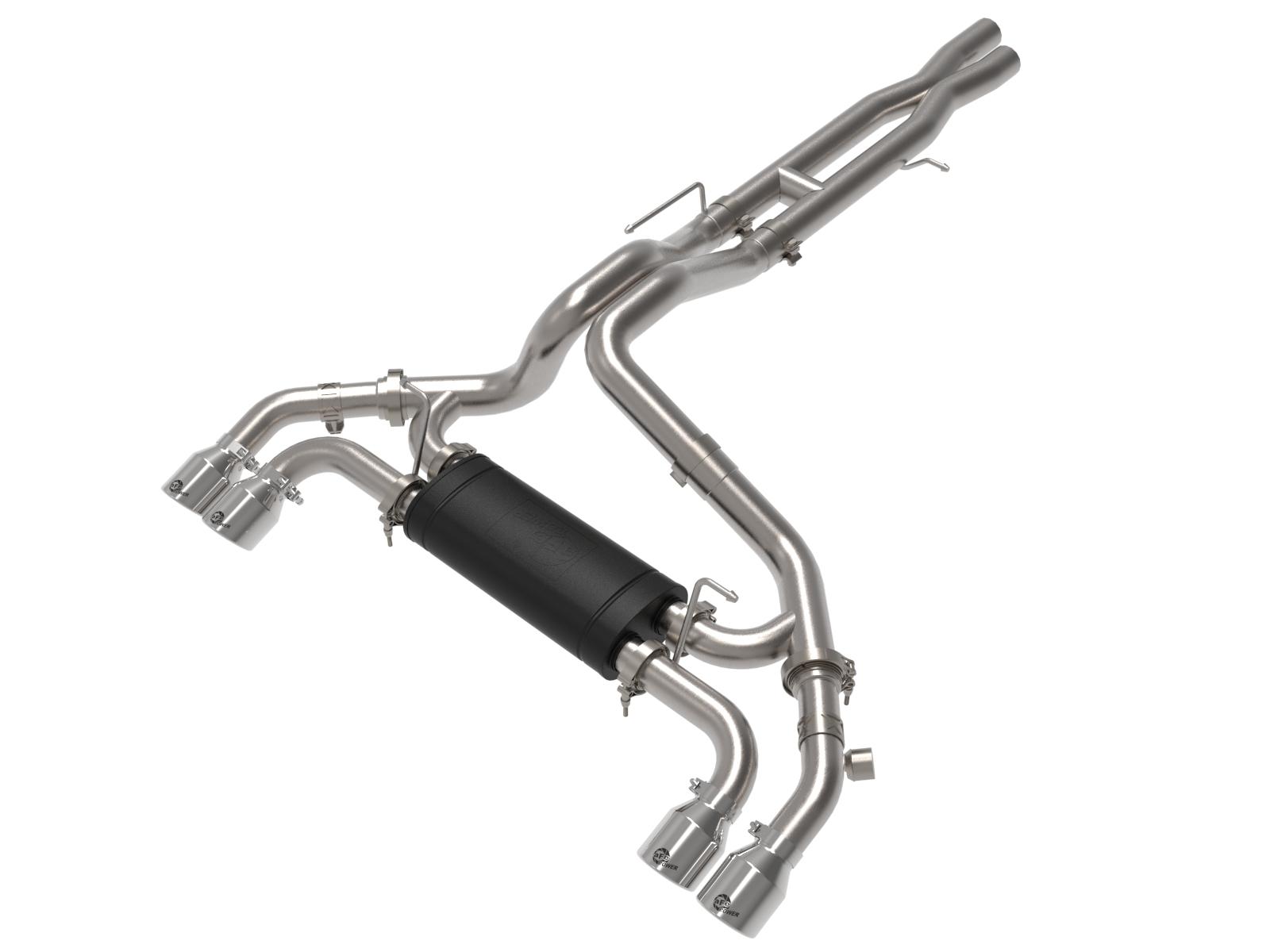 aFe Vulcan Series 2.5" to 3" 304 Stainless Steel Cat-Back Exhaust system w/ Polished Tips (2021-2022 Jeep Wrangler 392 V8-6.4L) - 49-38098-P
