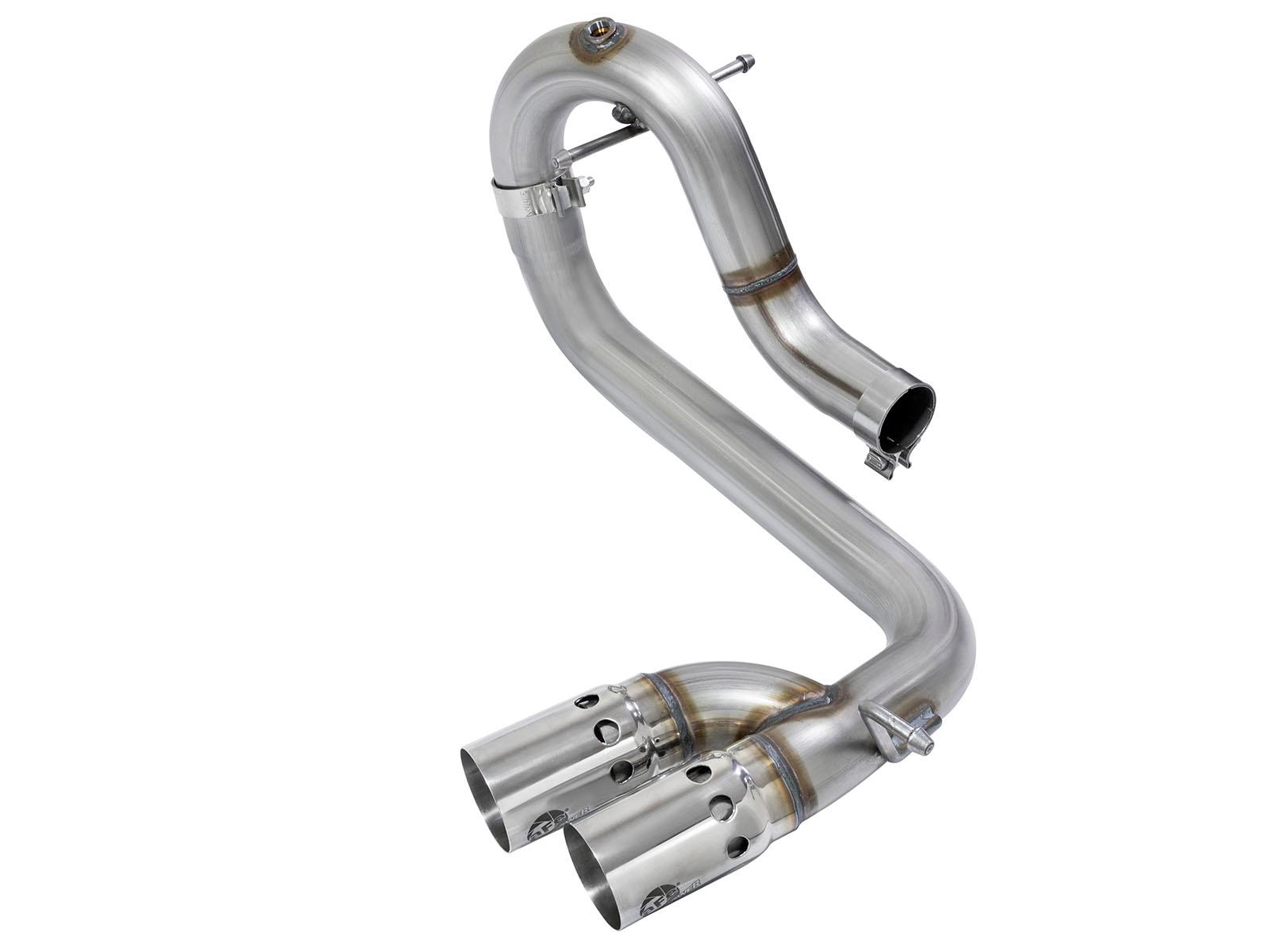AFE Rebel Series 3 IN 409 Stainless Steel DPF-Back Exhaust System w/Polished Tip (2016-2020 Colorado, Canyon) - 49-44065-P