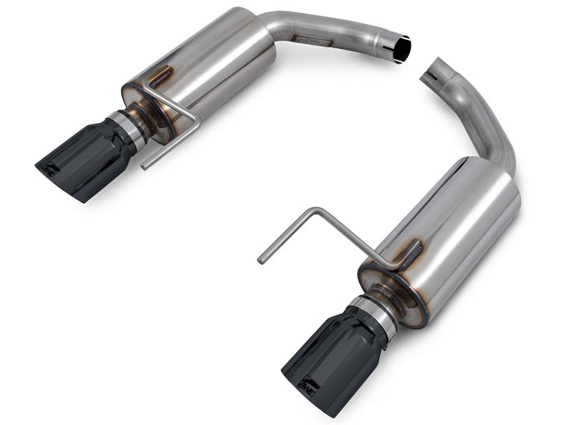 AWE 2.5" Axleback Exhaust Touring with 4" Diamond Black Tips (2015-2023 S550 Ecoboost Mustang / 2024 S650 Mustang Ecoboost Non Active) - 3015-33086