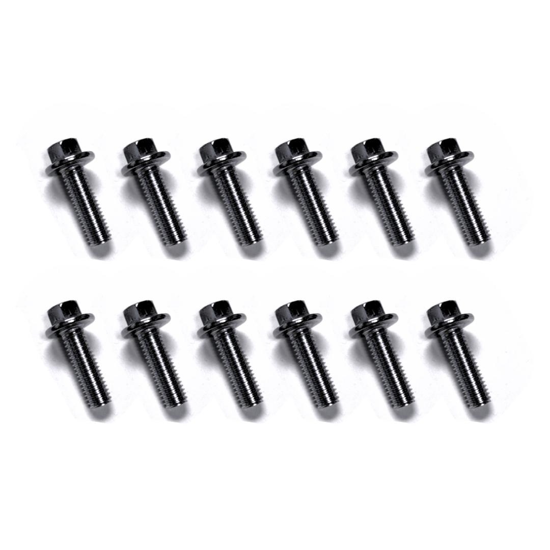 Kooks Stage 8 Header Bolt Kit - 12) M8 - 1.25 x 25mm Bolts and Locking Hardware. - BK110