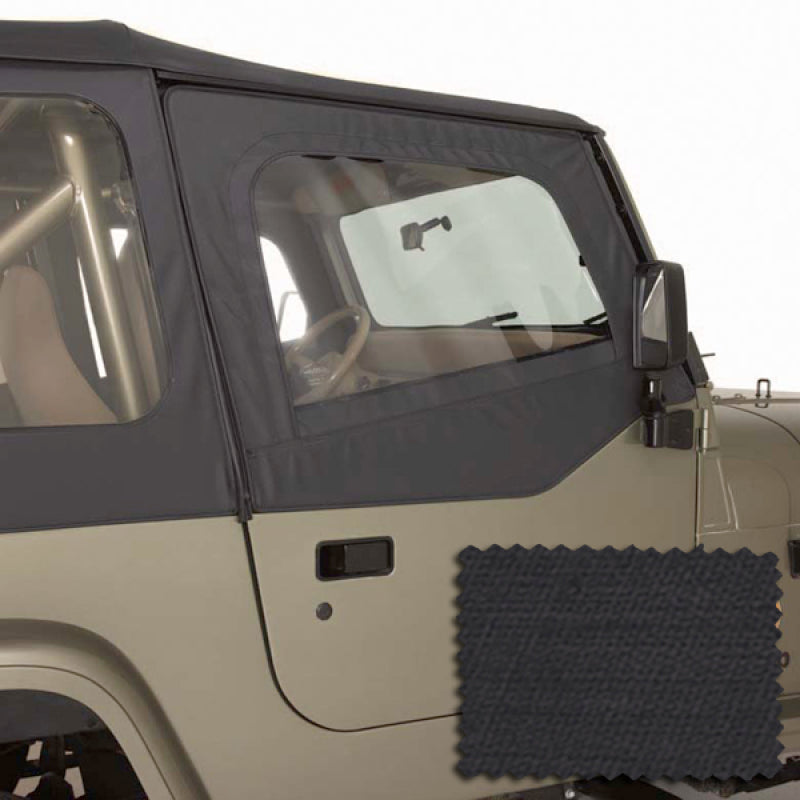Rugged Ridge Door Kit Upper Black Diamond; 88-95 Jeep Wrangler Yj - 13713.35