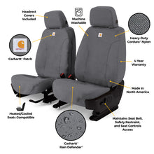 Covercraft 22-24 Dodge RAM 2500-3500 Carhartt Super Dux SeatSaver Frt Row Custom Seat Cover -Gravel