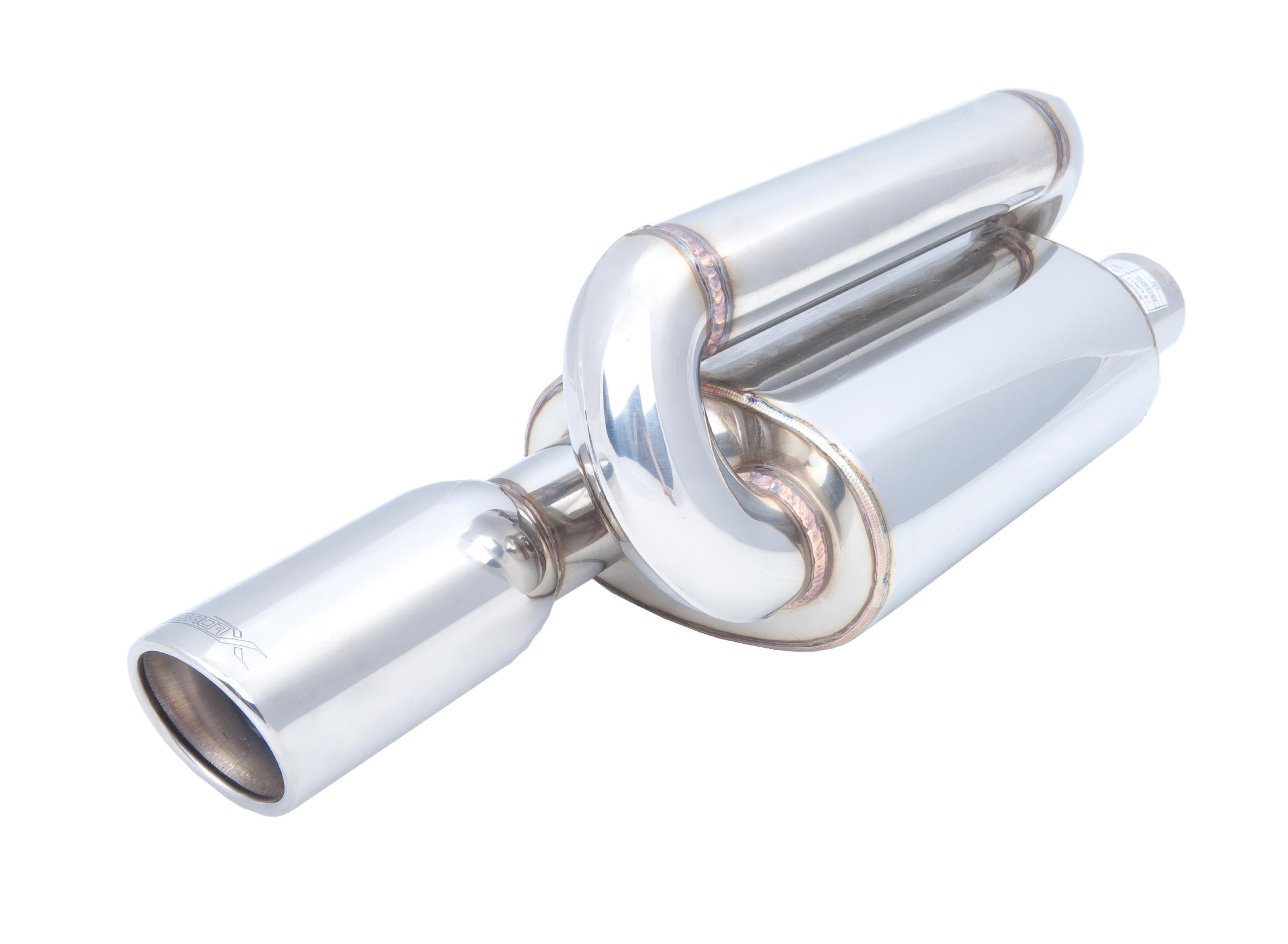 XForce 2.25Twin Loop Oval Muffler (Right Inlet) - S12R-2.25
