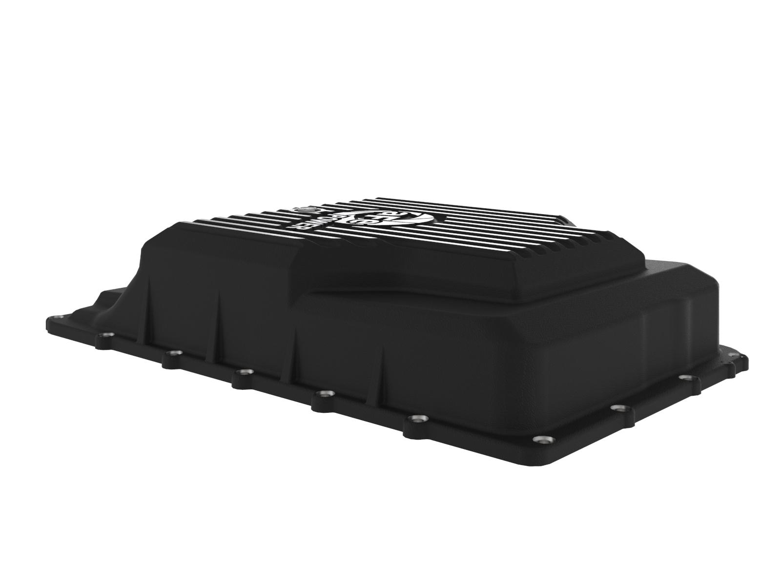 AFE aFe POWER Pro Series Transmission Pan Black w/ Machined Fins - 46-71330B