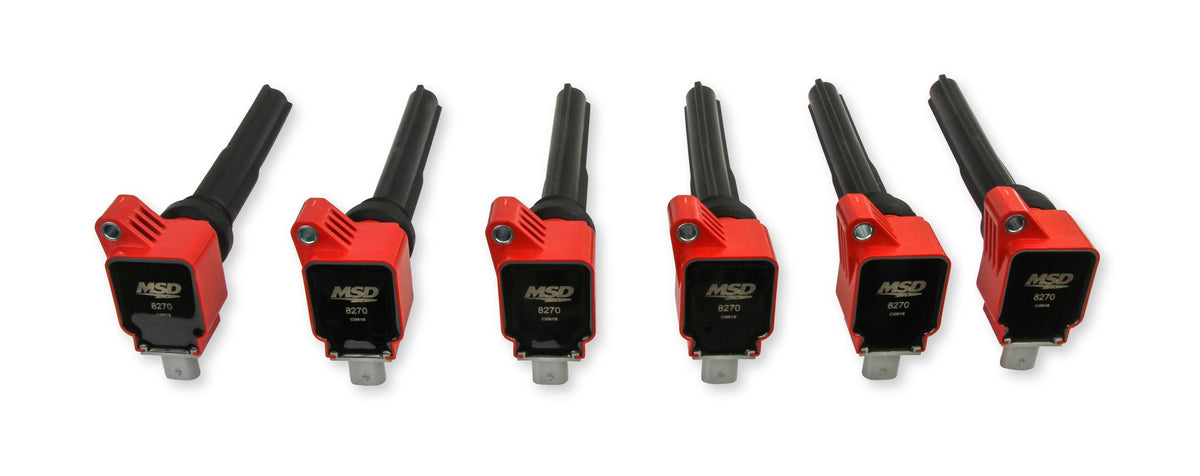 MSD 82706 Direct Bolt-In Ignition Coils - Red (2017+ 3.5L V6 Ecoboost)