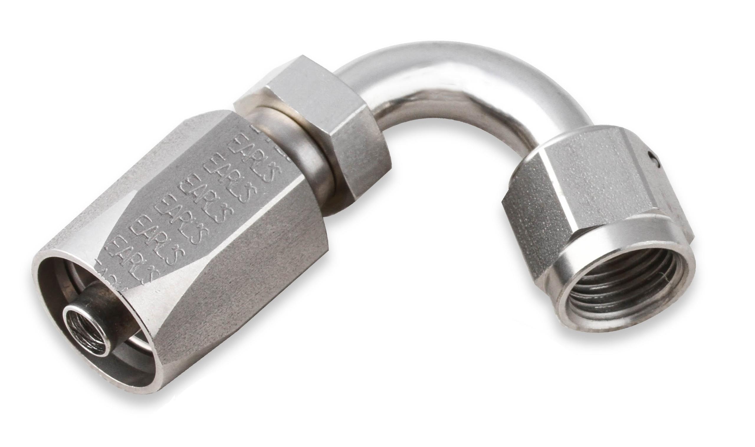 Earls 120 Deg. Power Steering Hose End - Size: -6AN - Stainless Steel - SS131206ERL